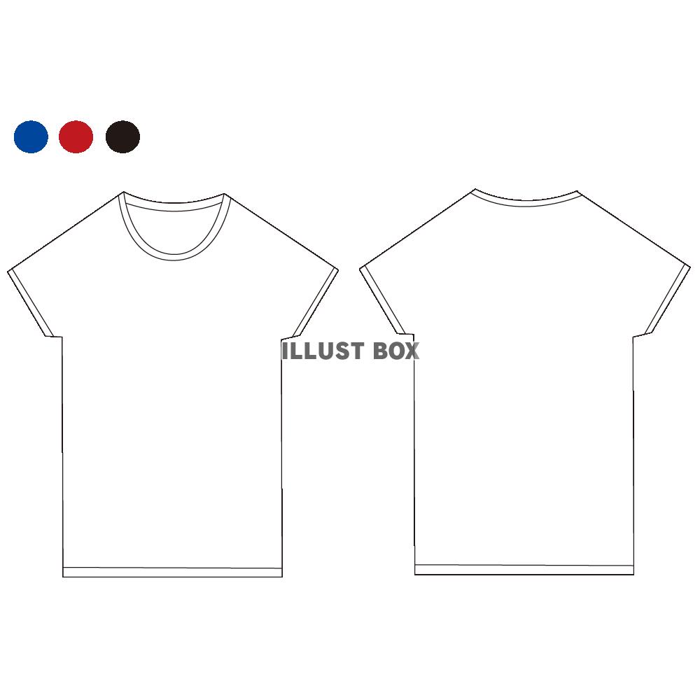 無料イラスト シンプルなTシャツイラスト ※白前後セット